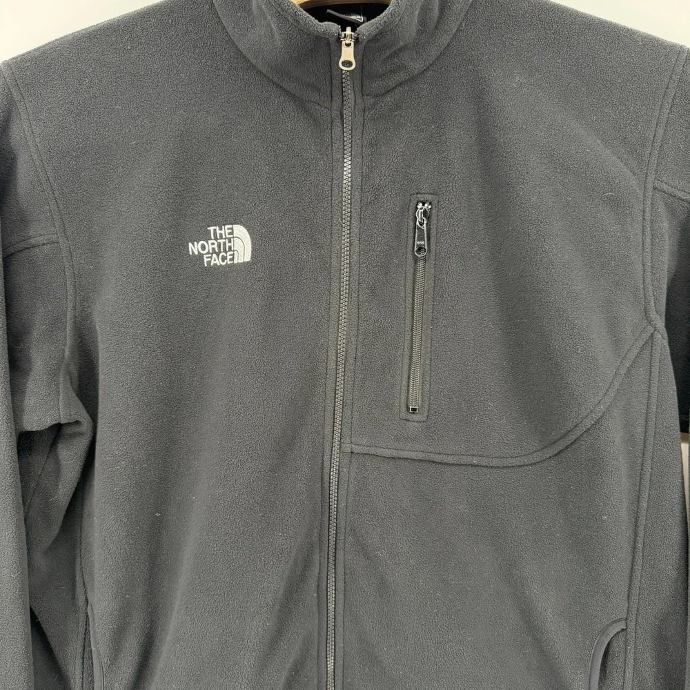The North Face Fleece Jacket Mens XXL Black Full Zip GORE-TEX Raintex Mock Neck